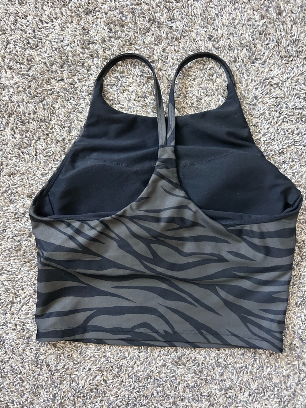 Old Navy Gray and Black Zebra Print Gym Set both size Medium - Picture 3 of 7